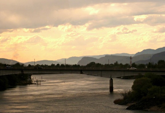 sunset over Kamloops