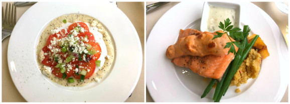 salmon on board the Rocky Mountaineer