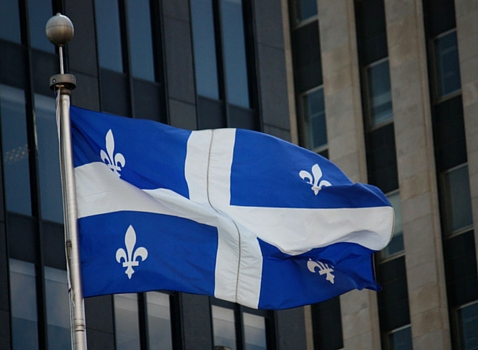 Quebec fleur-de-lis flag