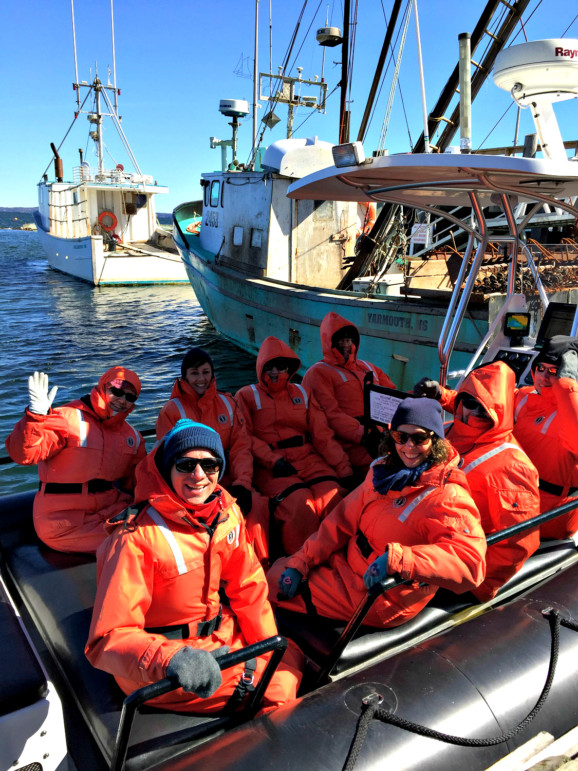 A Zodiac boat tour run by Fundy Tide Runners