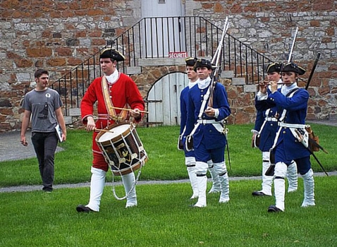 Military parade at the Musee Stewart in Quebec
