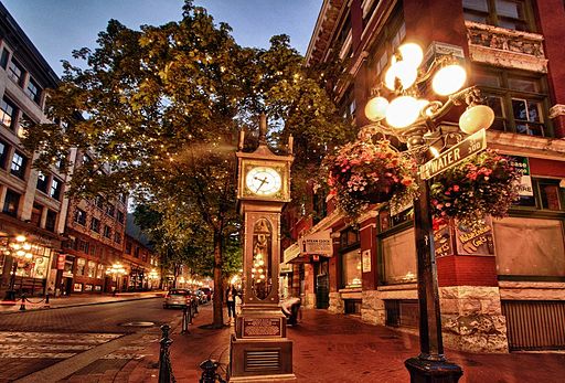 Iconic Vancouver Gastown clock