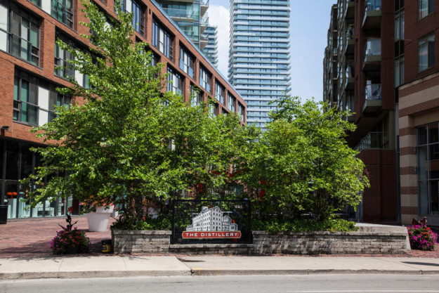 Toronto distillery district sign