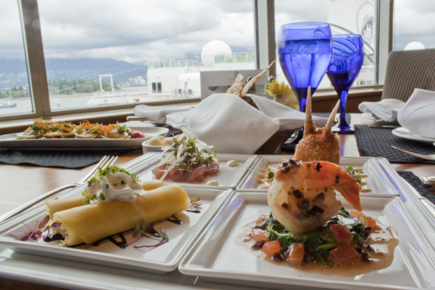 gourmet dishes in a restaurant