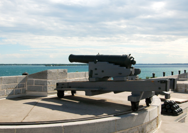 Cannon on battlements