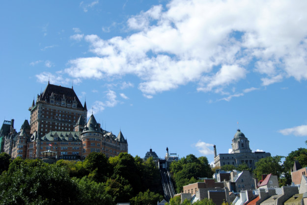 Quebec skyline on a sunny day