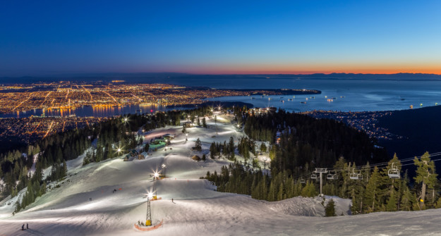 ski slope overlooking Vancouver