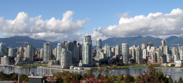 Downtown Vancouver in the summer
