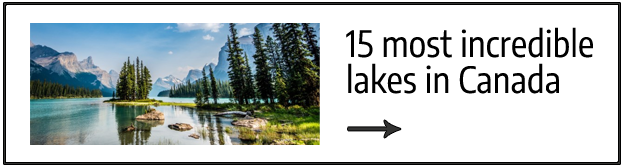 incredible lakes in Canada infographic