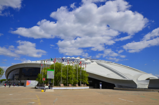 Montreal biodome on a sunny day