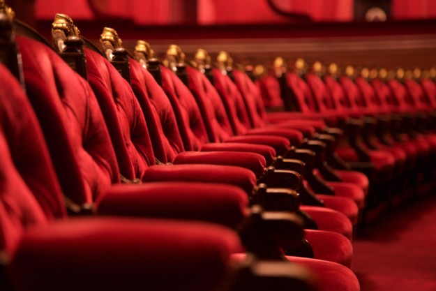 A row of seats at a theatre