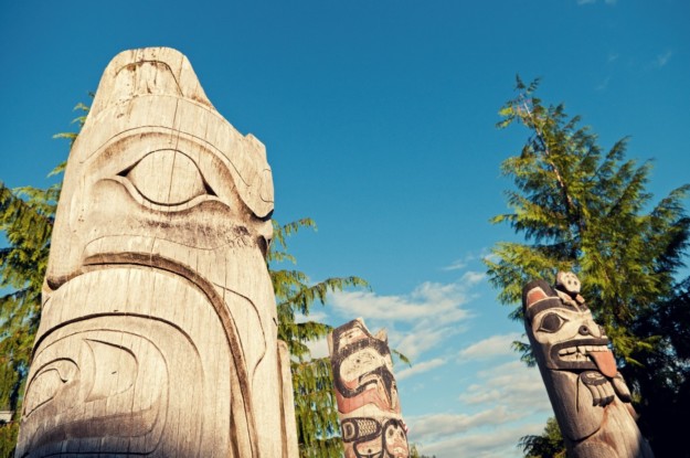 First Nations totem poles in Alaska