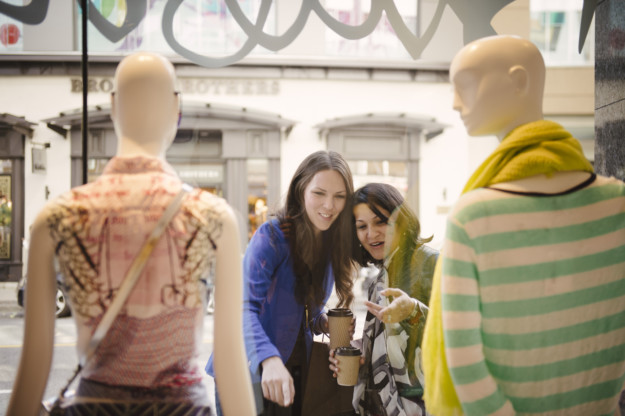 two women do some window shopping