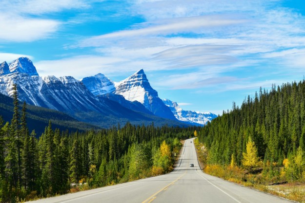 The Icefields Parkway in Alberta