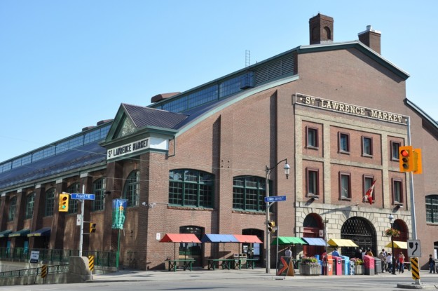red brick exterior of St Lawrence Market