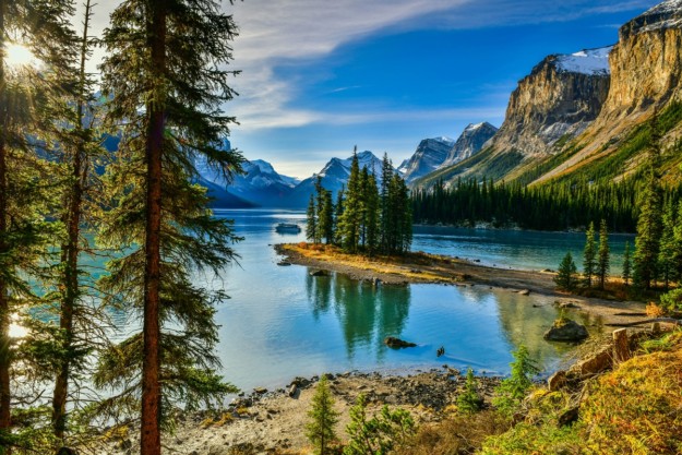 Spirit Island in Maligne Lake, Jasper National Park