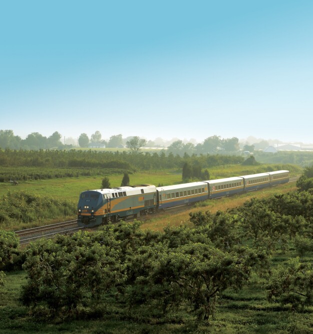 VIA Rail train in Ontario