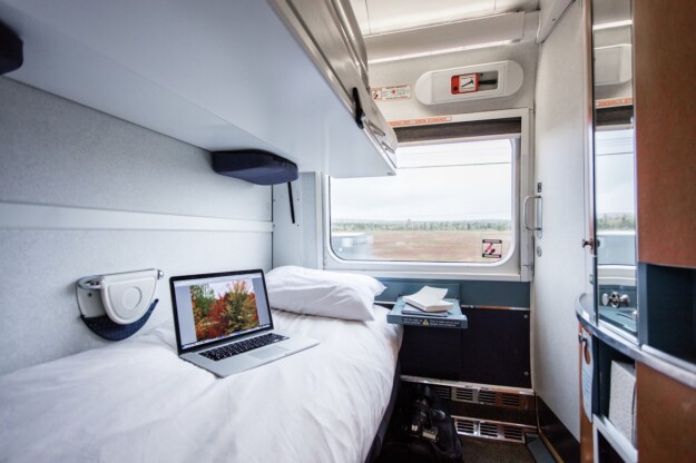 Private en-suite cabin on VIA Rail train