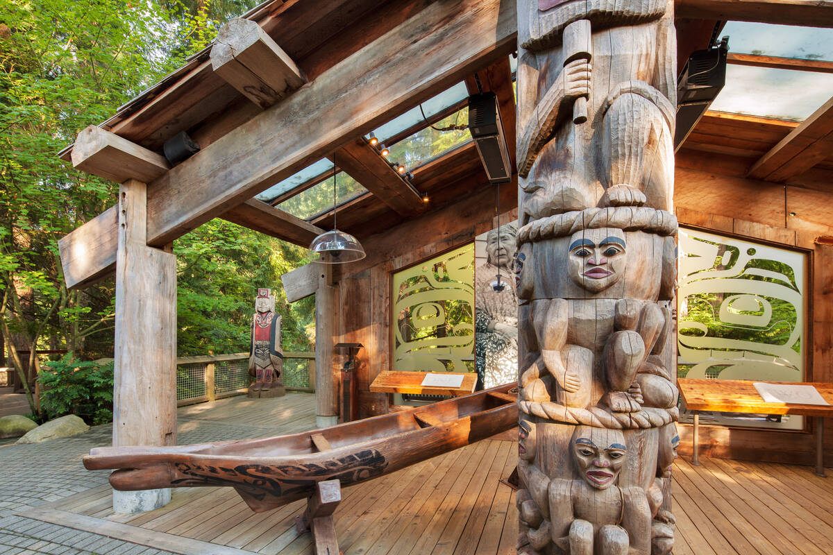 A Totem pole at a museum in Vancouver