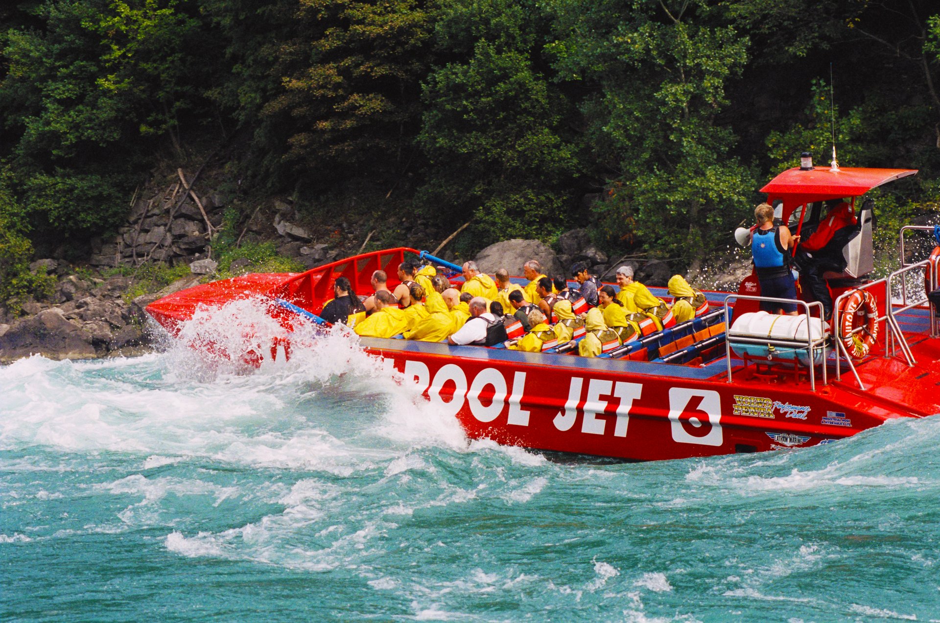 Whirlpool jet boat in the rapids at Niagara Falls
