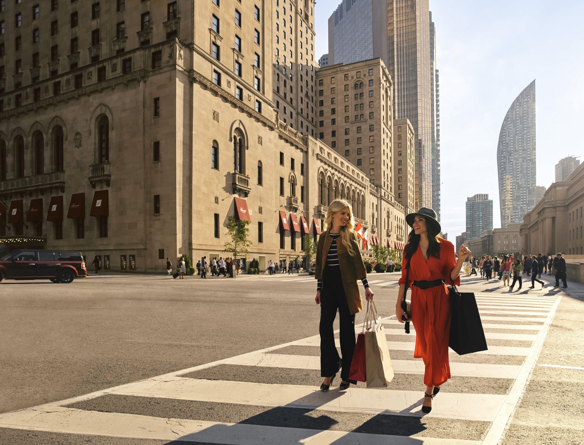 Two women shopping in Toronto