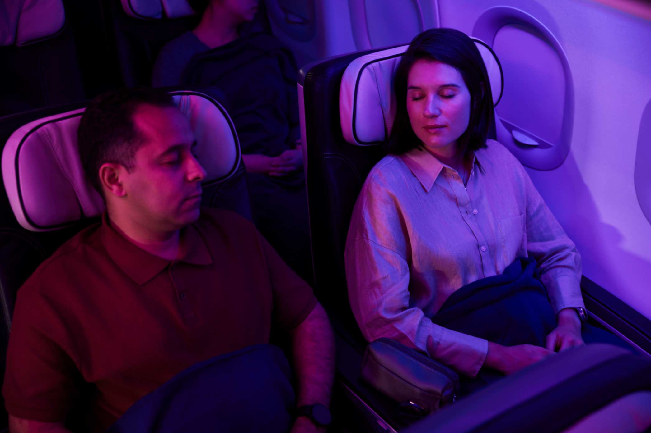 Sleeping on plane