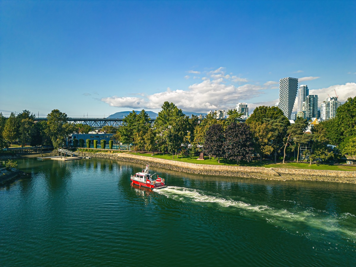 A ship near Granville Island