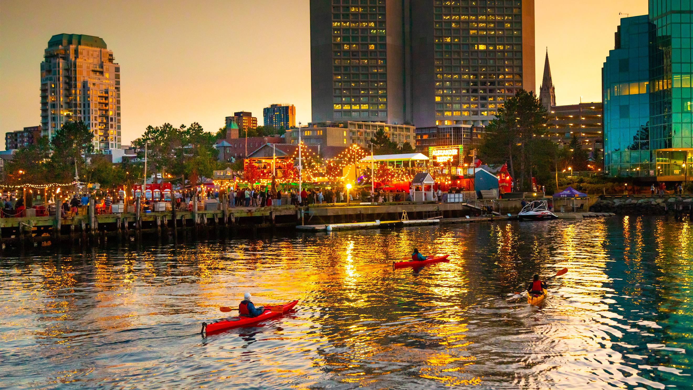 people kayaking in halifax