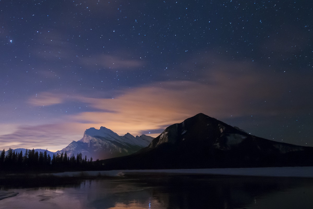 Starry night sky in Alberta