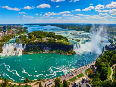 Aerial view of Niagara Falls